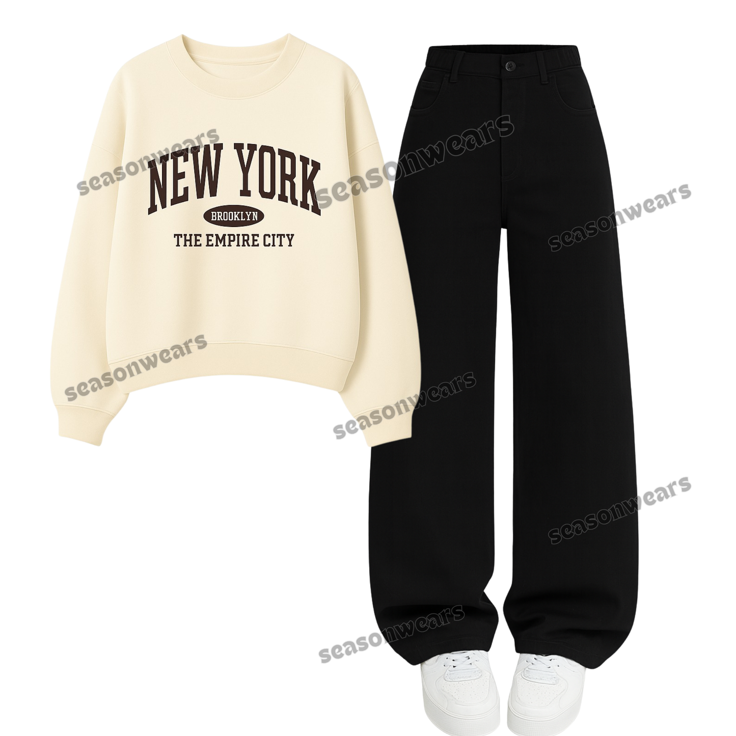 Baggy jeans With New York Sweatshirt