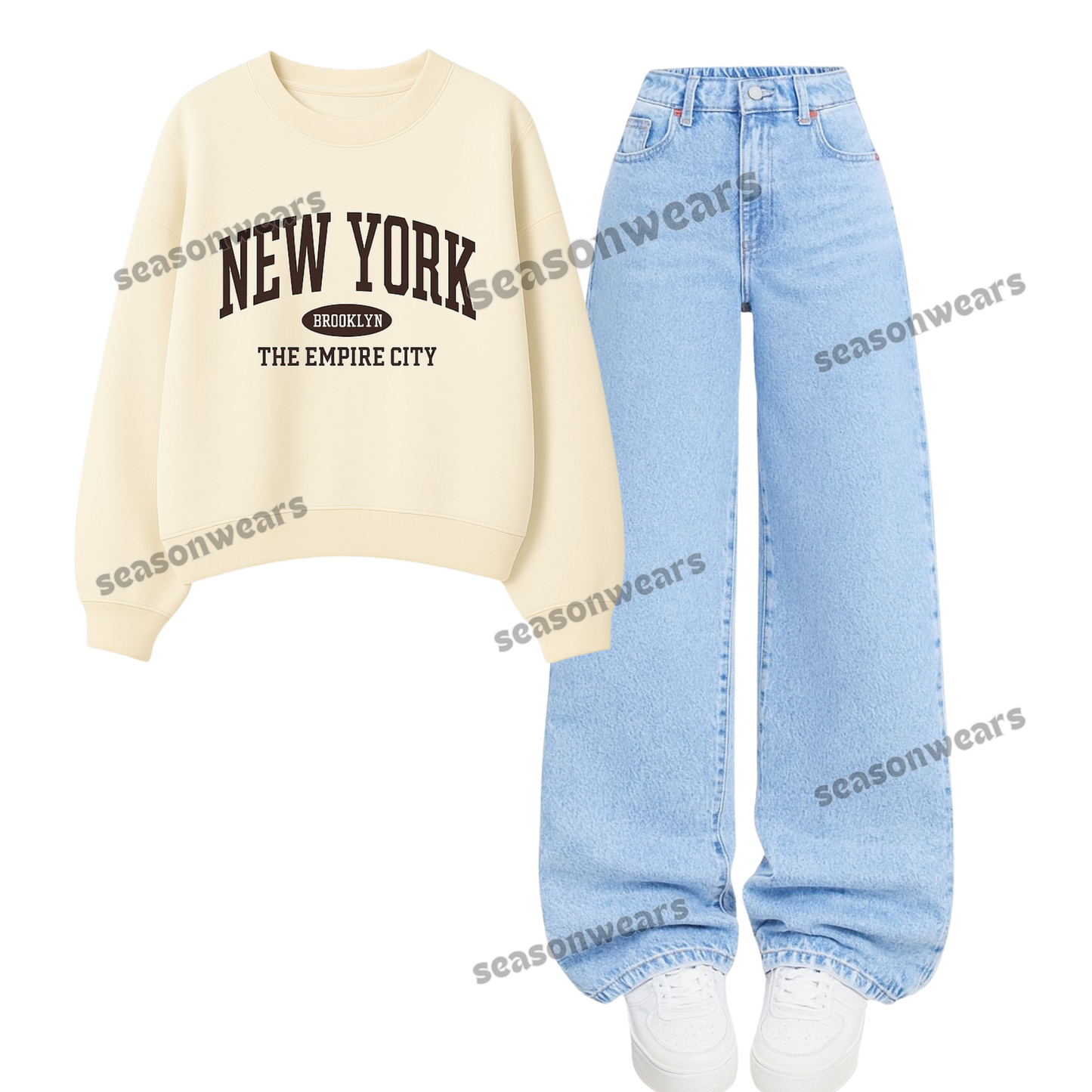 Baggy jeans With New York Sweatshirt