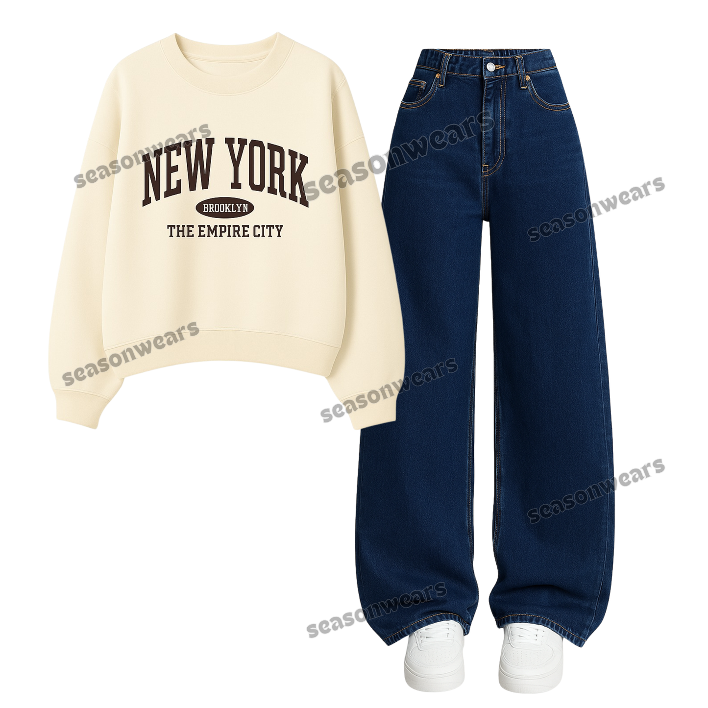 Baggy jeans With New York Sweatshirt