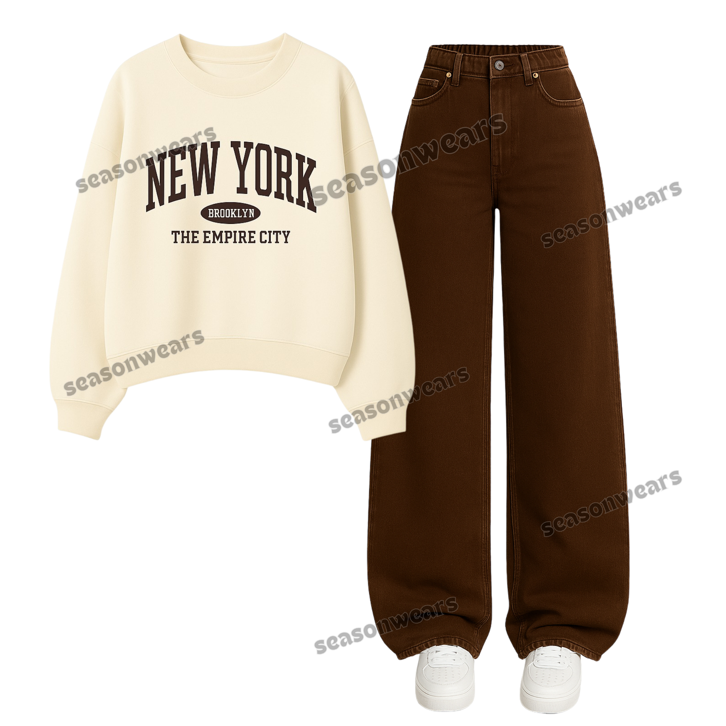 Baggy jeans With New York Sweatshirt