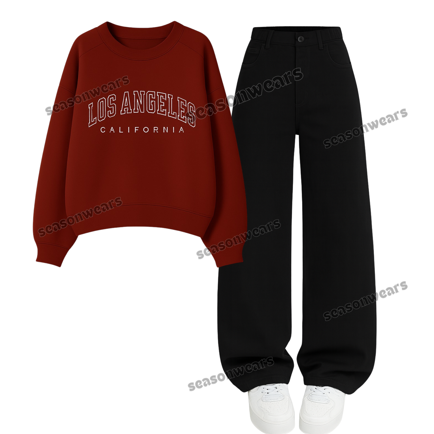 Baggy jeans With Los Angeles Sweatshirt