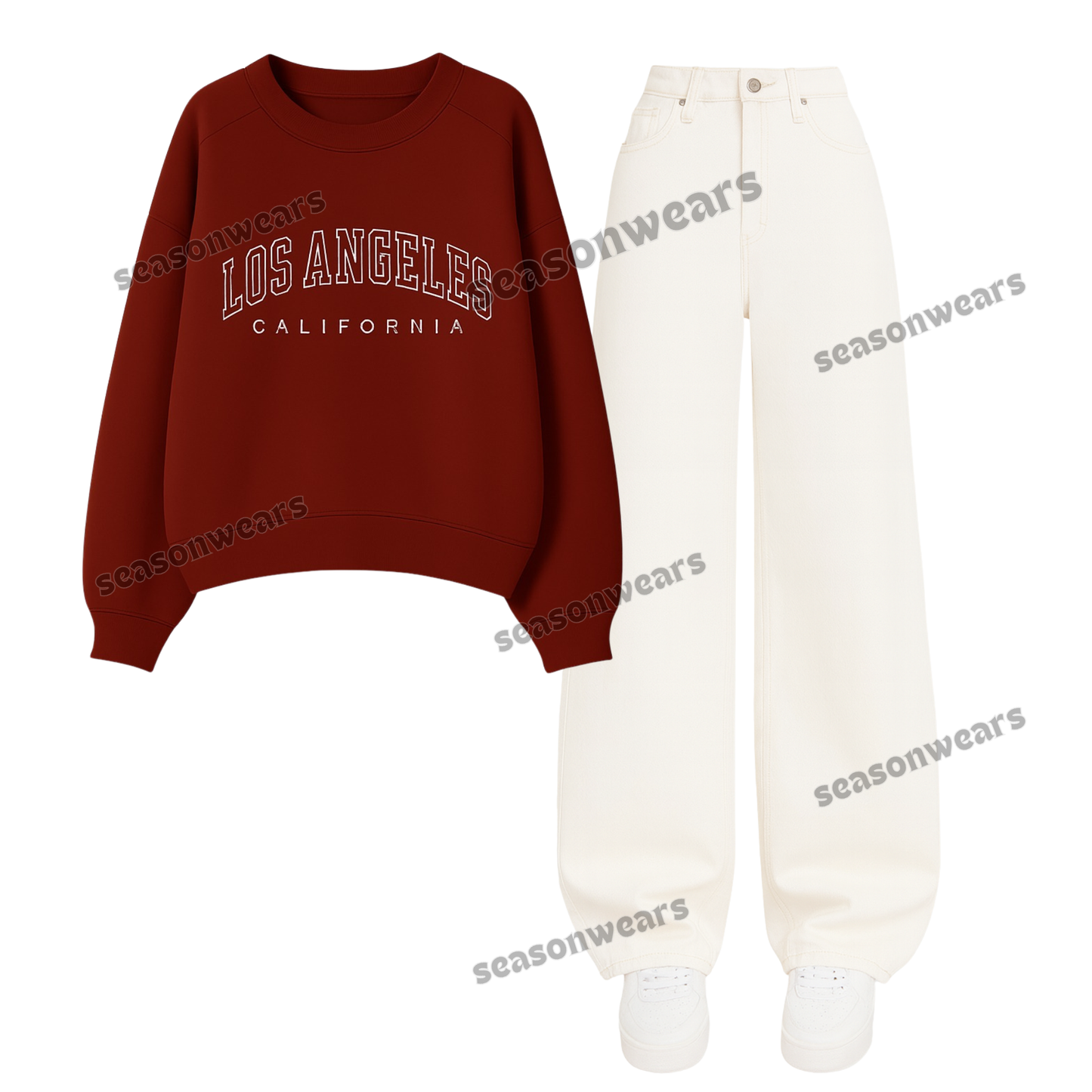 Baggy jeans With Los Angeles Sweatshirt