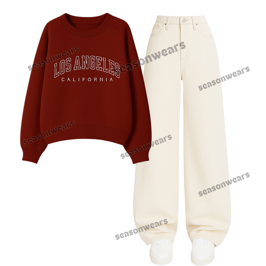 Baggy jeans With Los Angeles Sweatshirt