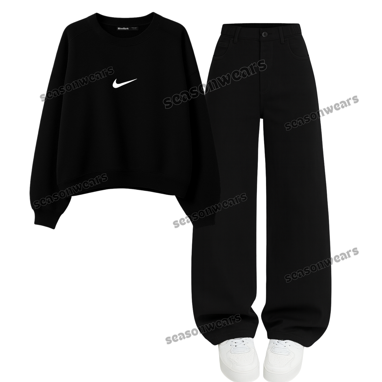 Baggy Jeans With Nike Sweatshirt