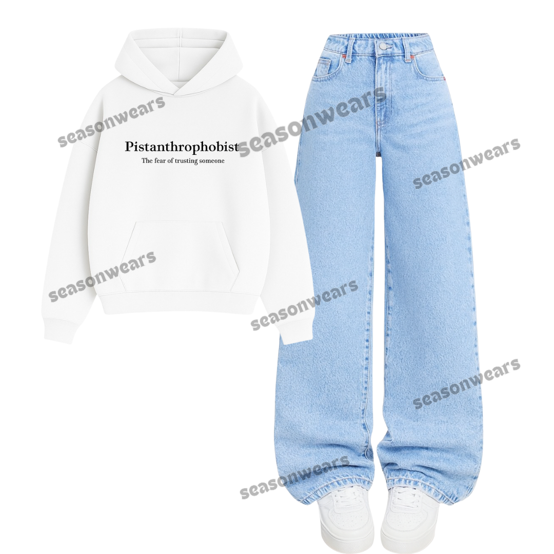 Baggy Jeans With Pisthanthrophobist Hoodie