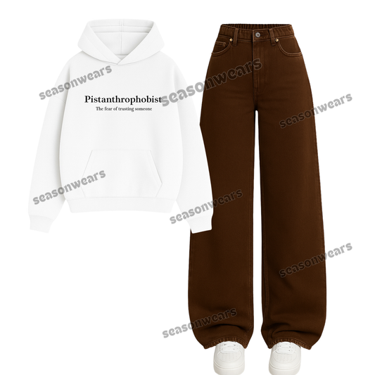 Baggy Jeans With Pisthanthrophobist Hoodie