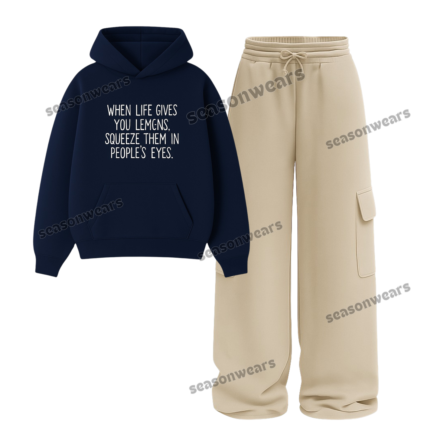 Straight Leg Cargo With Squeeze Lemon In Other Eyes Hoodie