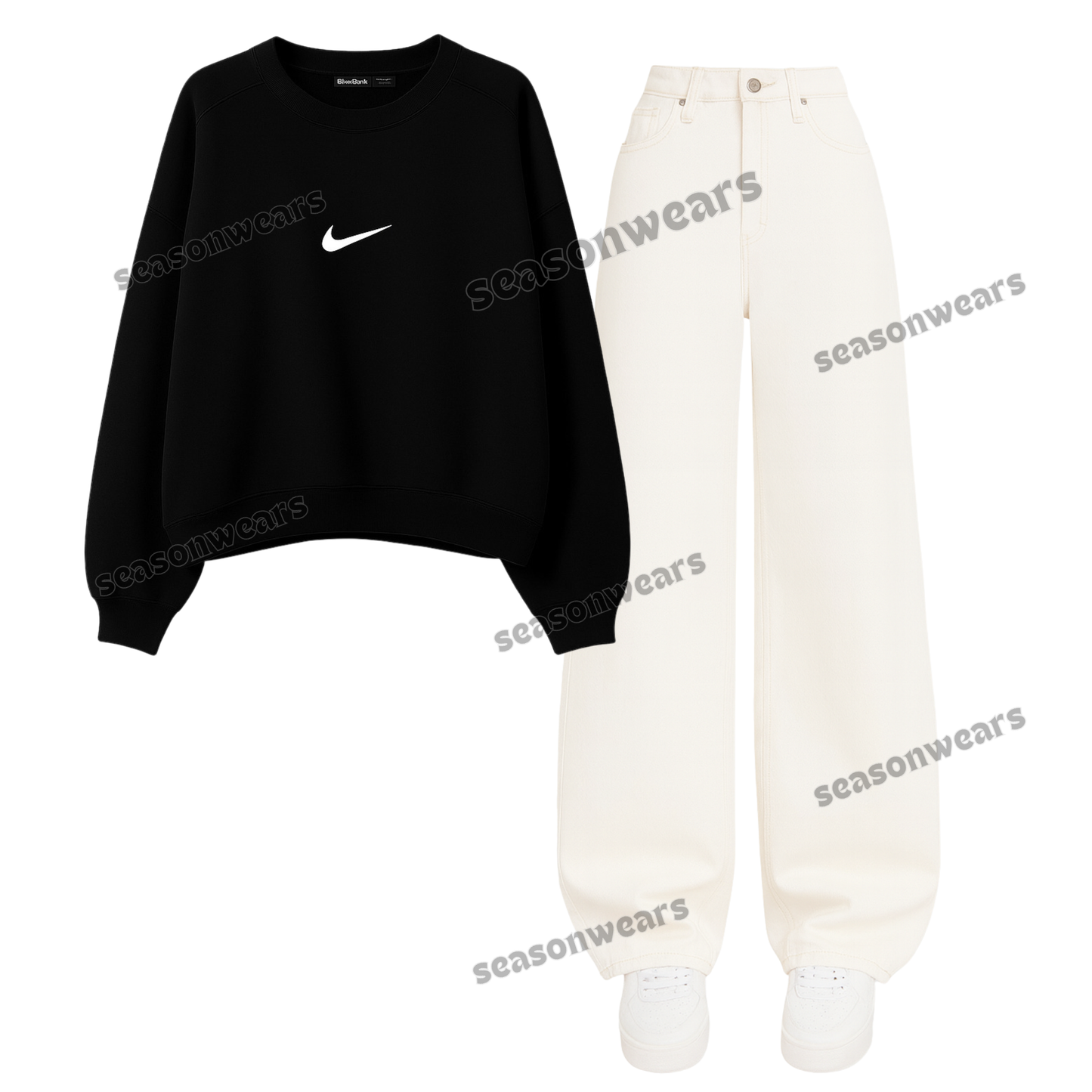 Baggy Jeans With Nike Sweatshirt