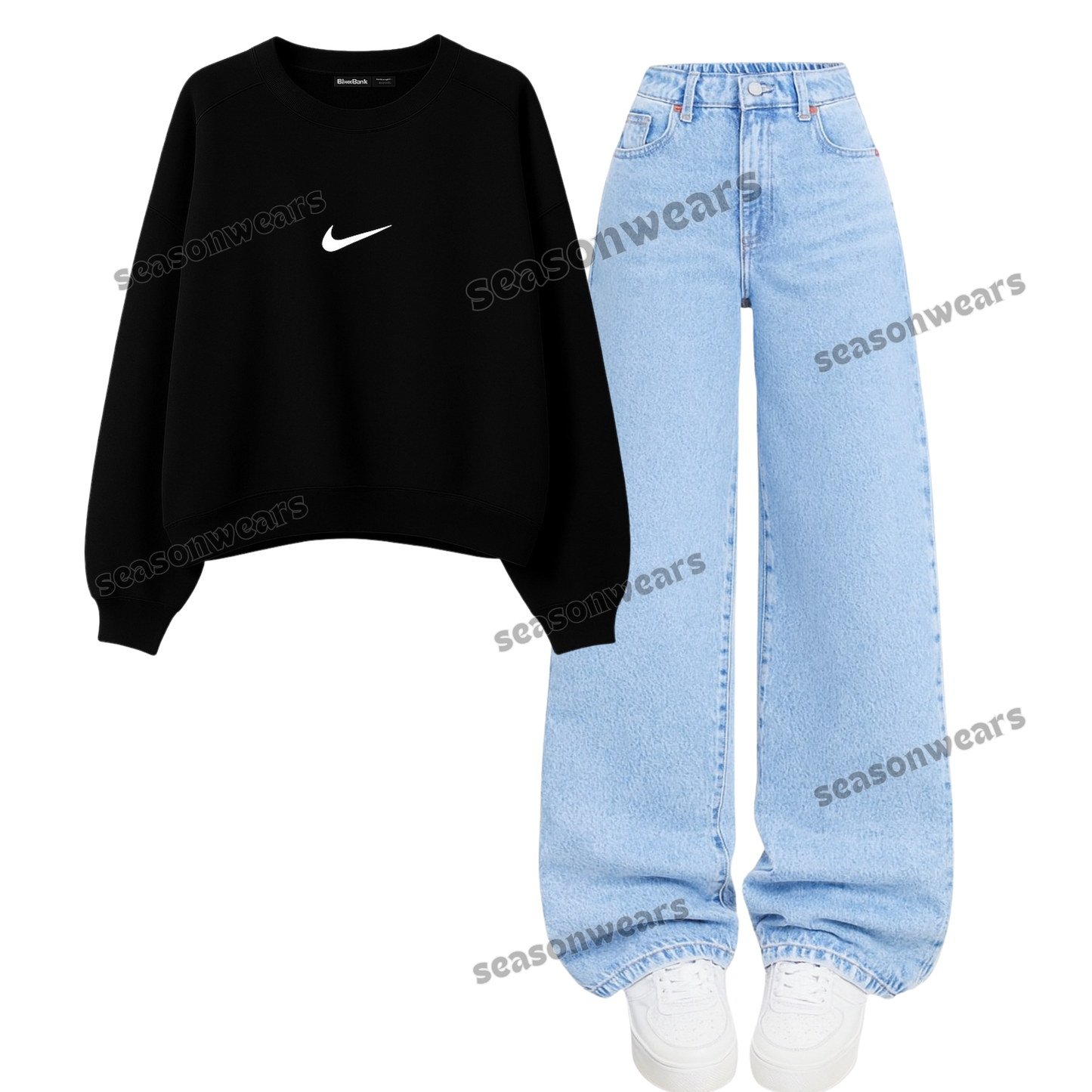 Baggy Jeans With Nike Sweatshirt