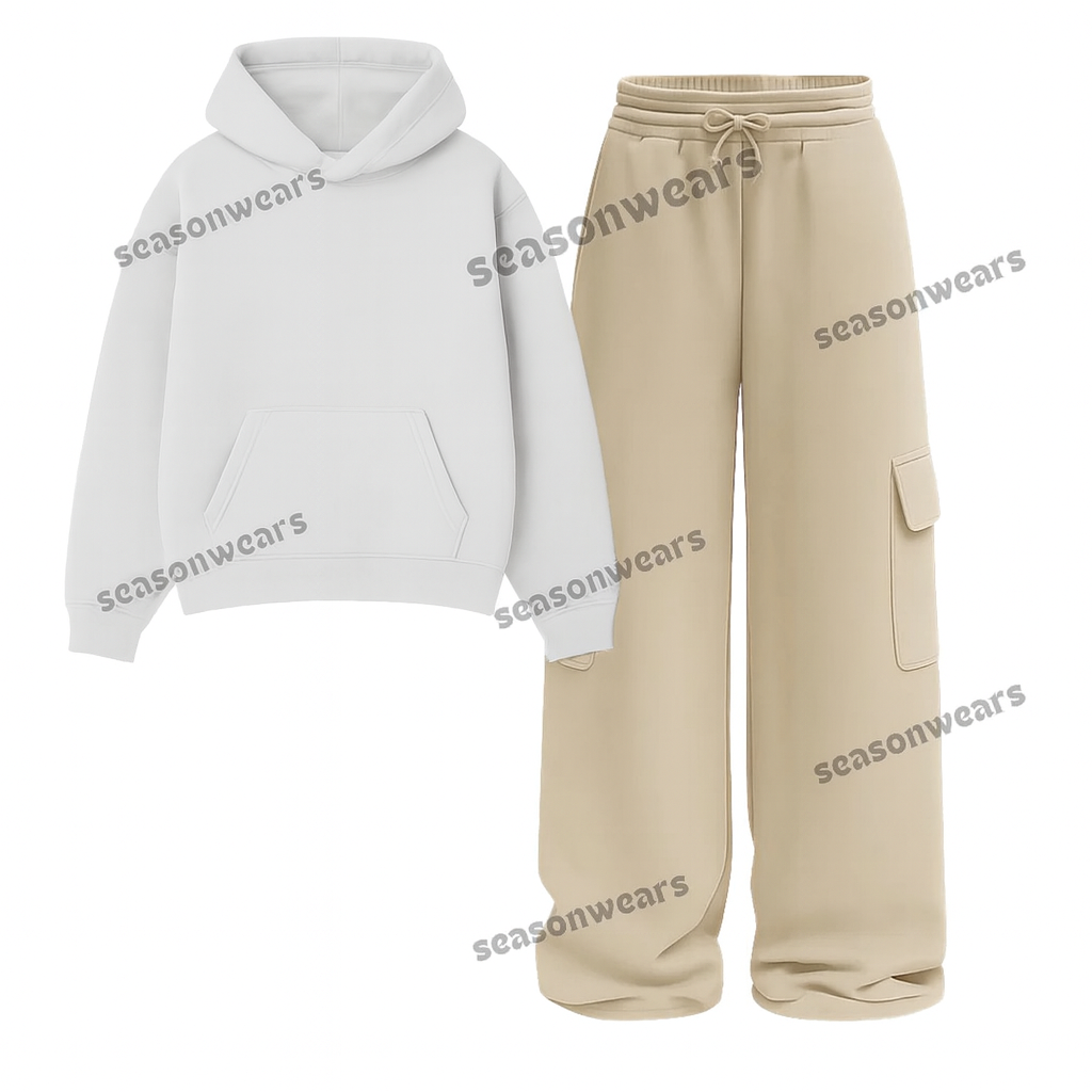 Straight Leg Cargo With Fleece Hoodie