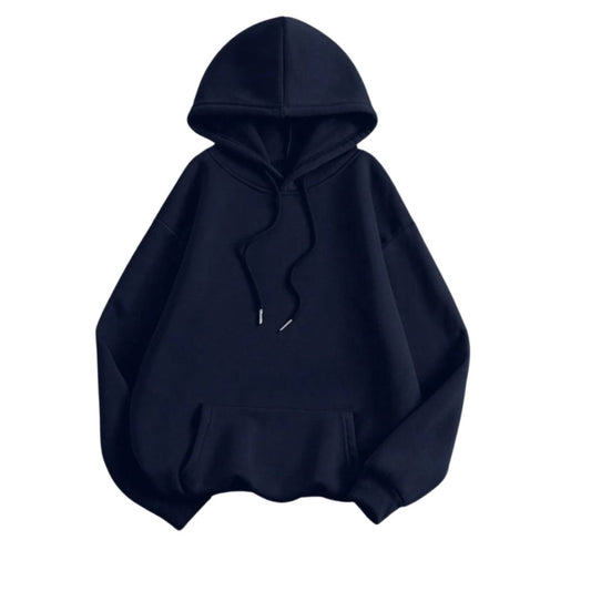 Darkblue Drop Shoulder Oversize Hoodie