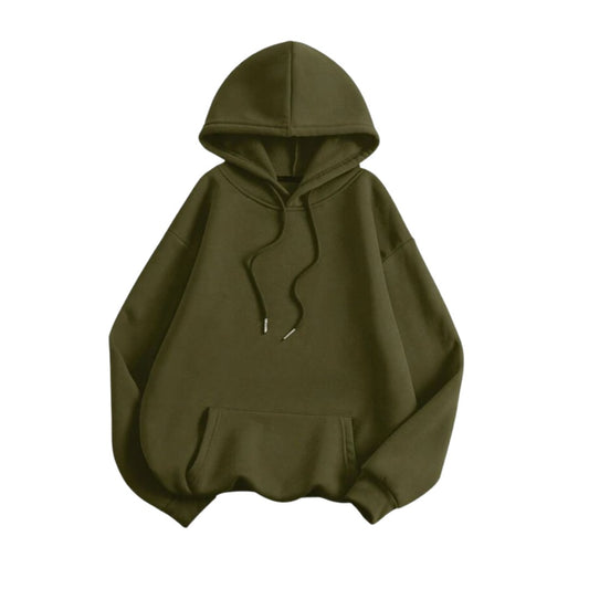 Olivegreen Drop Shoulder Oversize Hoodie