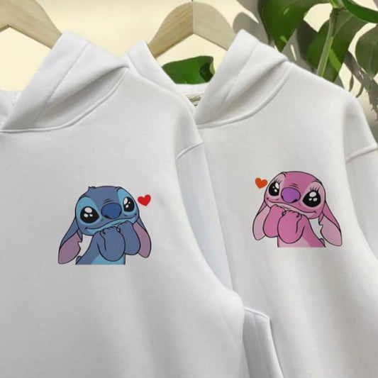 Stitch & Angel Couple Hoodie