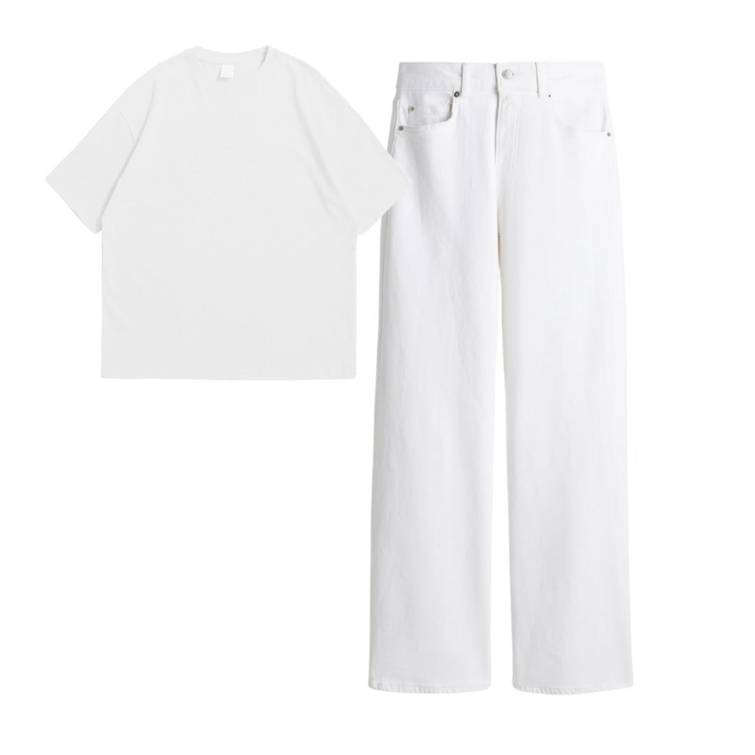 White Oversize Tee With Jeans