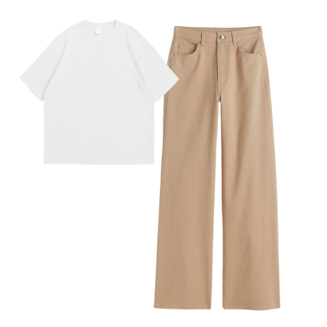 White Oversize Tee With Jeans