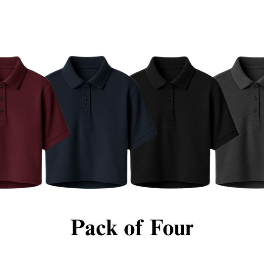 Pack of Four Crop Polo