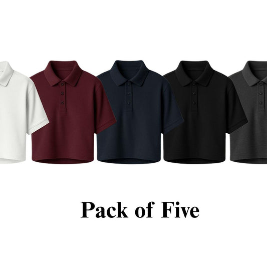 Pack of five Crop Polo