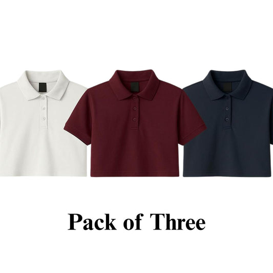 Pack of Three Crop Polo