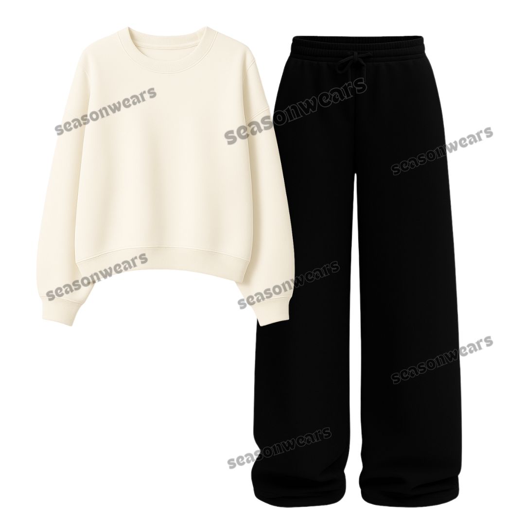 Straight Leg Trouser With Fleece Sweatshirt