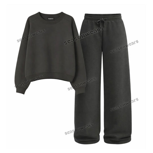 Straight Leg Trouser With Fleece Sweatshirt