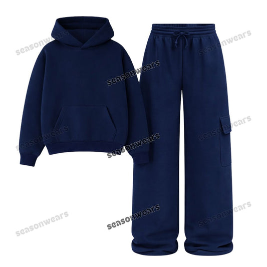 Straight Leg Cargo With Fleece Hoodie