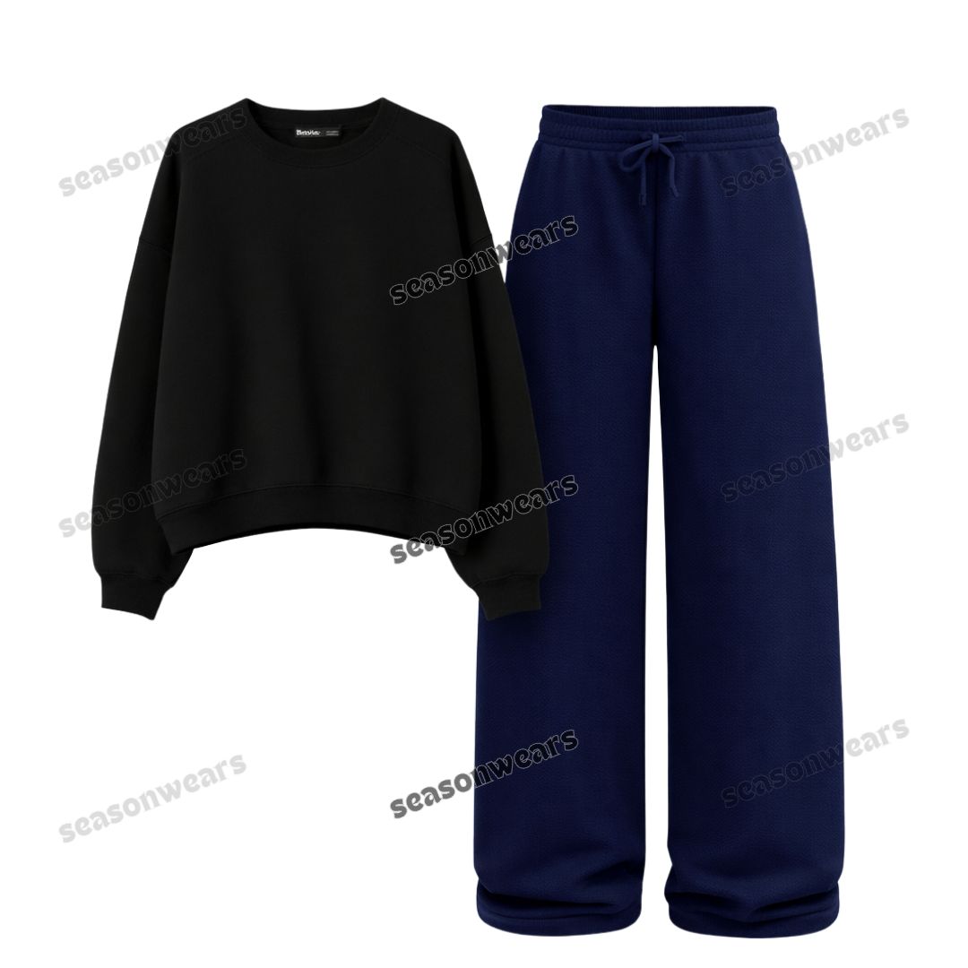 Straight Leg Trouser With Fleece Sweatshirt