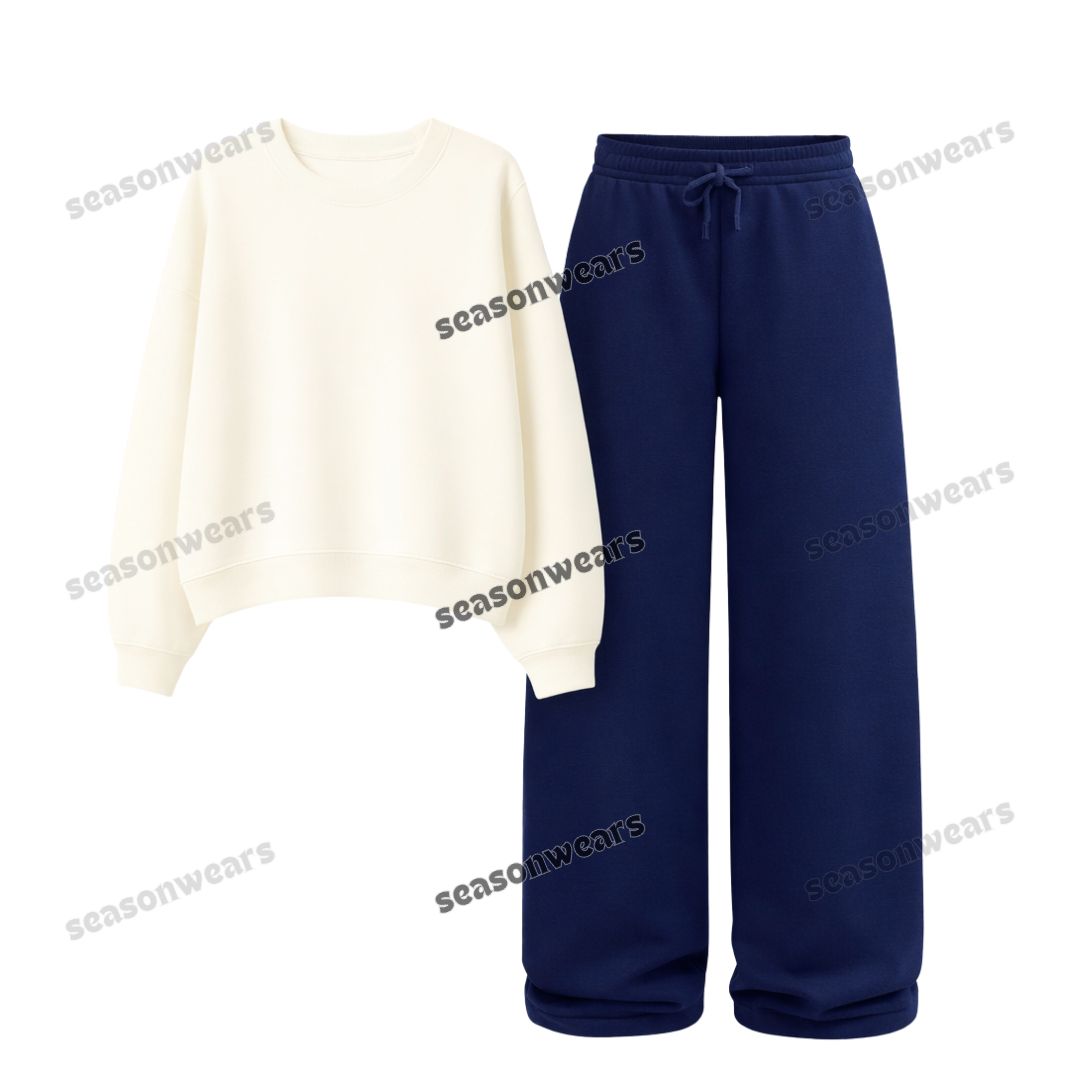 Straight Leg Trouser With Fleece Sweatshirt