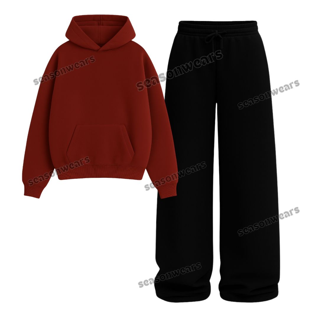Straight Leg Trouser With Fleece Hoodie