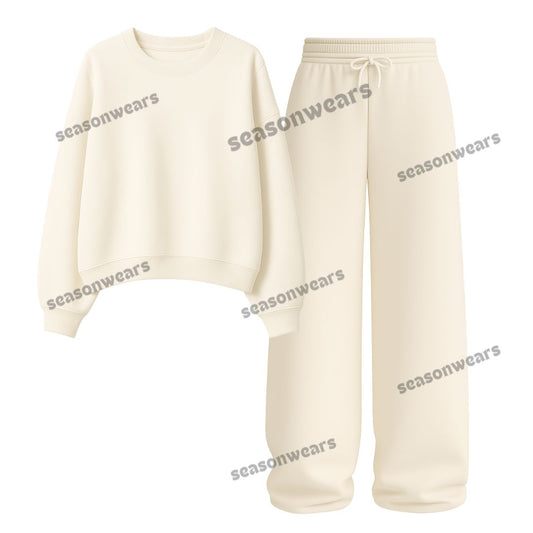 Straight Leg Trouser With Fleece With Sweatshirt