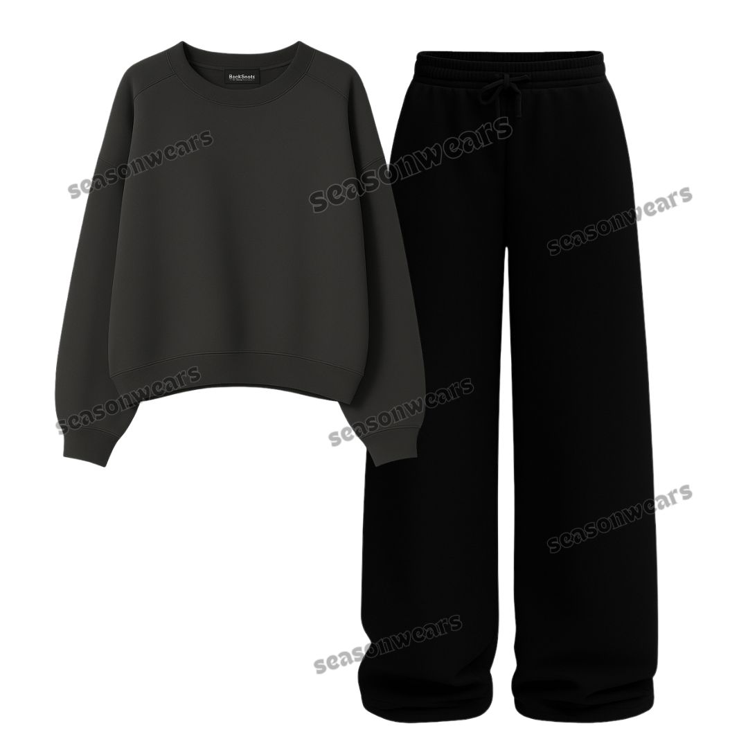 Straight Leg Trouser With Fleece Sweatshirt