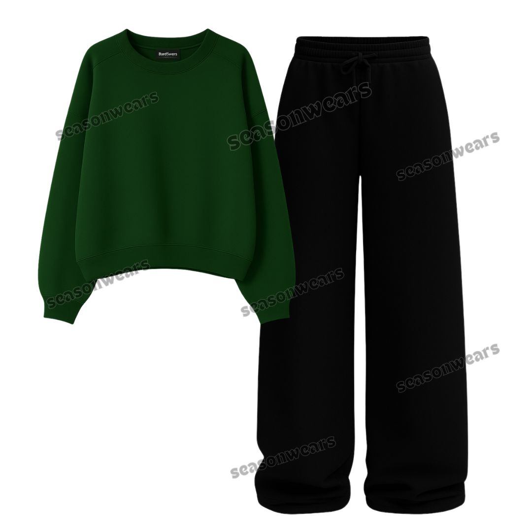 Straight Leg Trouser With Fleece Sweatshirt