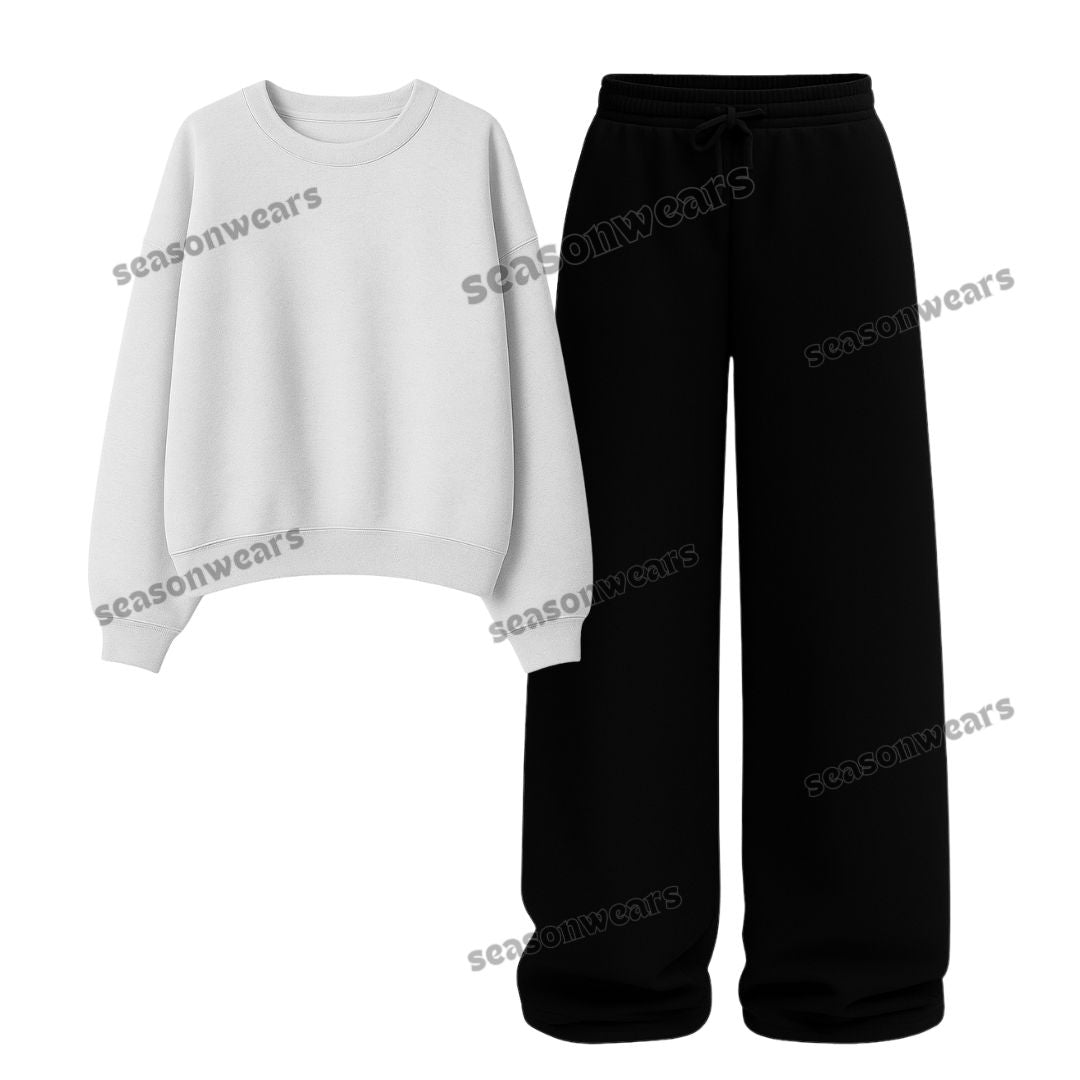 Straight Leg Trouser With Fleece Sweatshirt