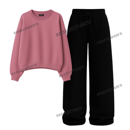 Straight Leg Trouser With Fleece Sweatshirt