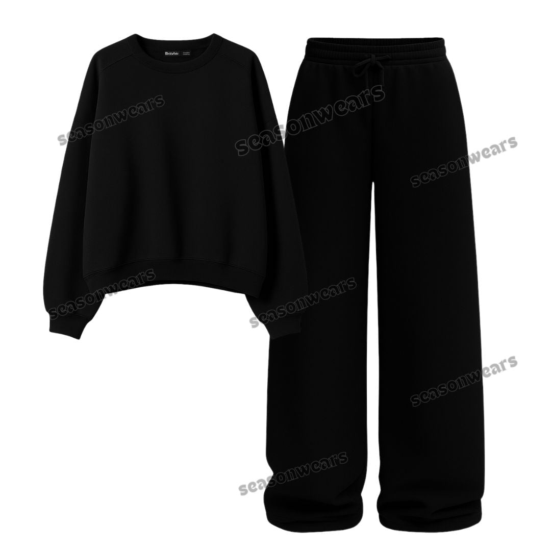 Straight Leg Trouser With Fleece Sweatshirt