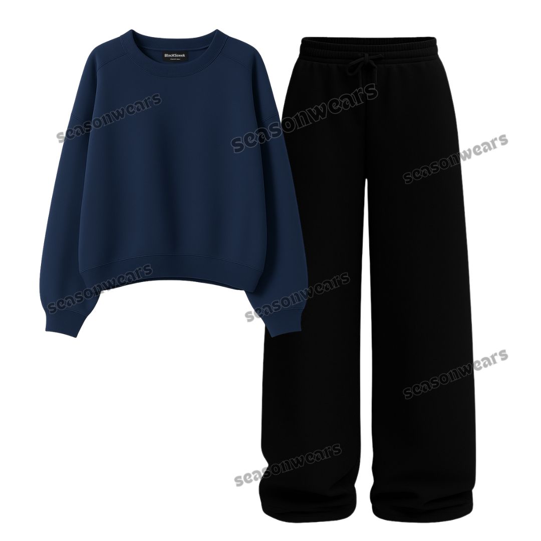 Straight Leg Trouser With Fleece Sweatshirt