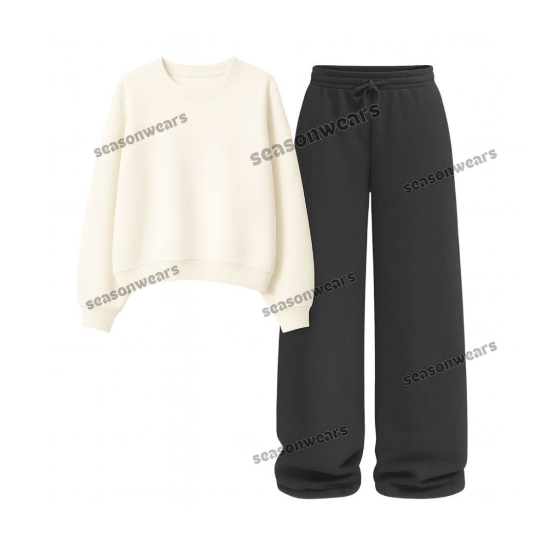 Straight Leg Trouser With Fleece Sweatshirt