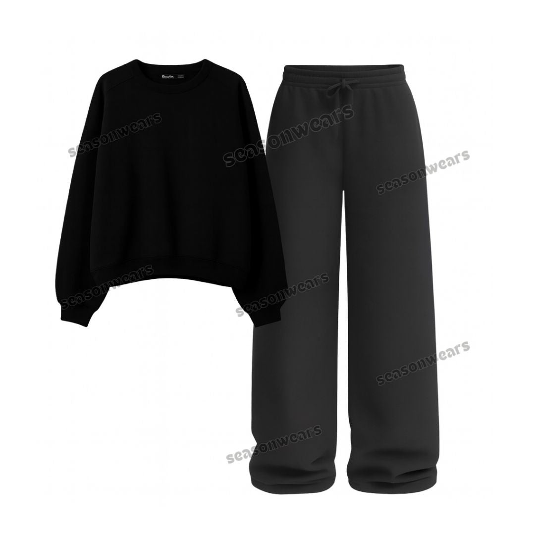 Straight Leg Trouser With Fleece Sweatshirt