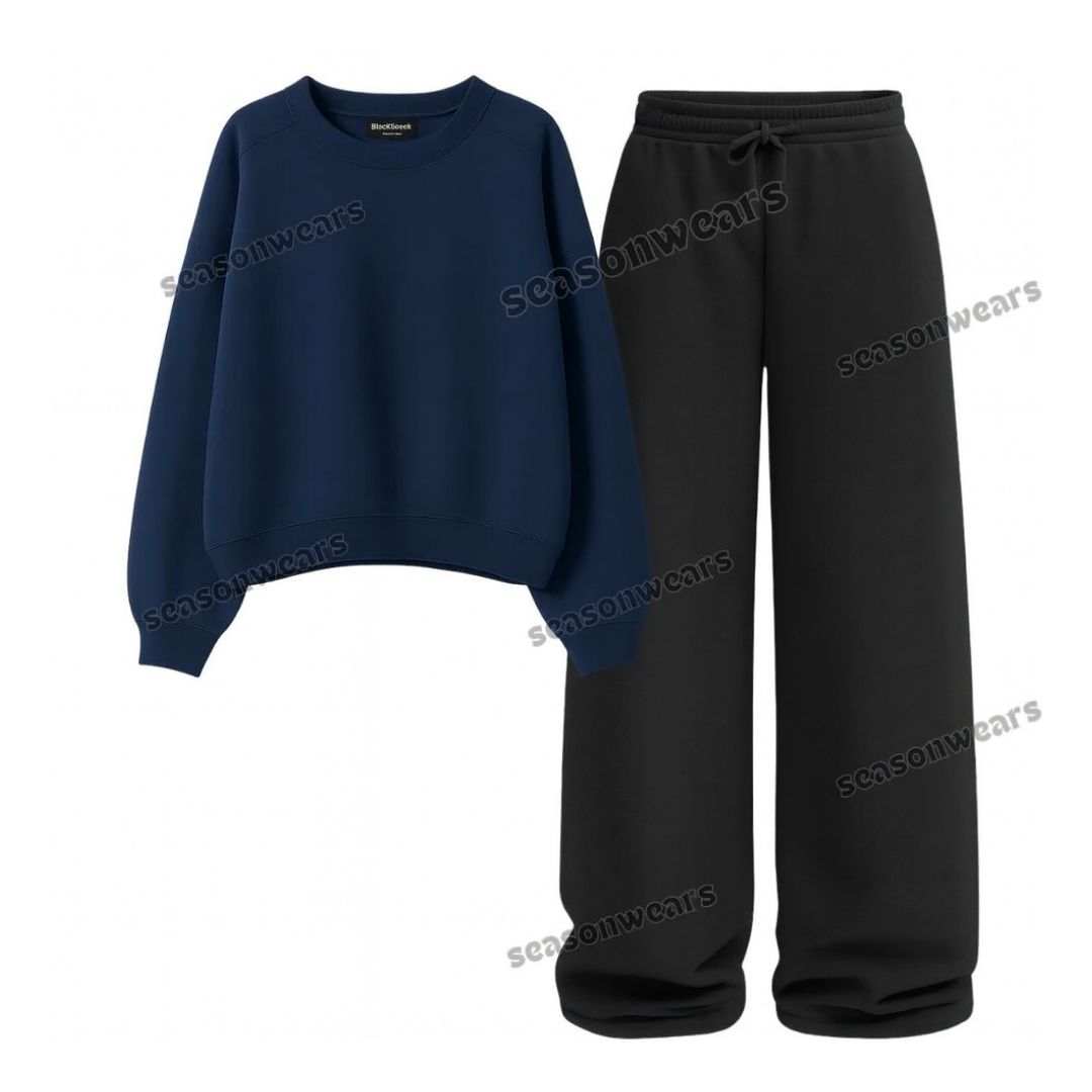 Straight Leg Trouser With Fleece Sweatshirt