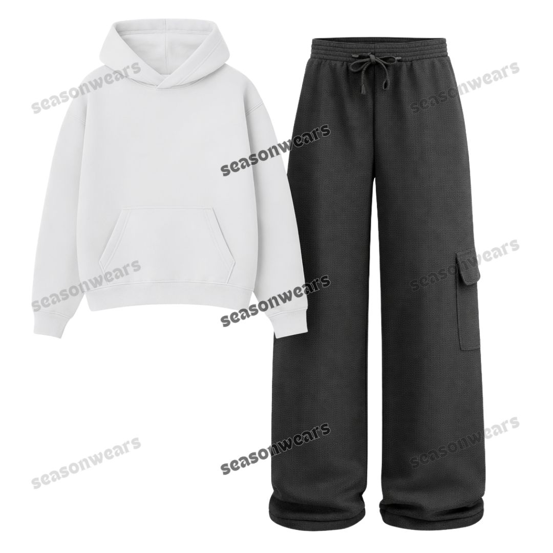 Straight Leg Cargo With Fleece Hoodie