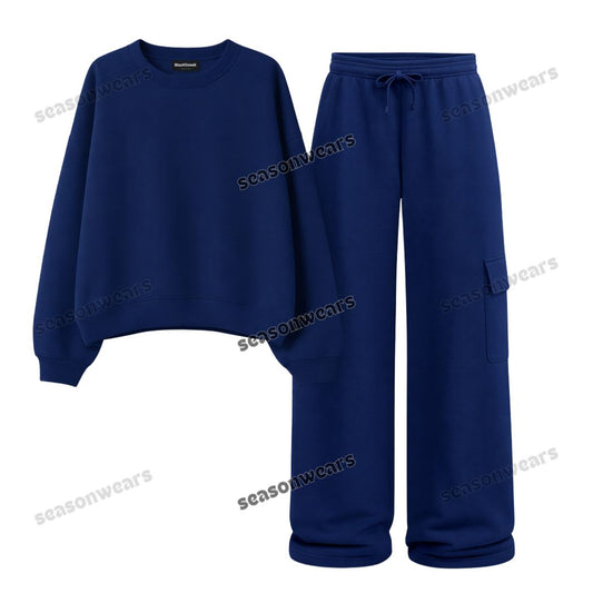 Straight Leg Cargo With Fleece Sweatshirt