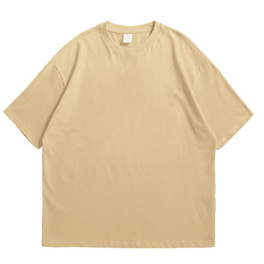 Beige Oversize Drop Shoulder Tee