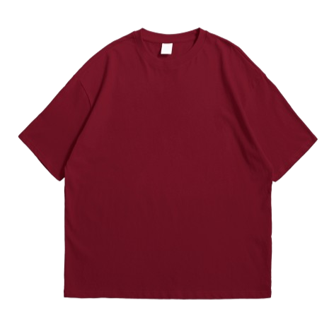 Maroon Oversize Drop Shoulder Tee