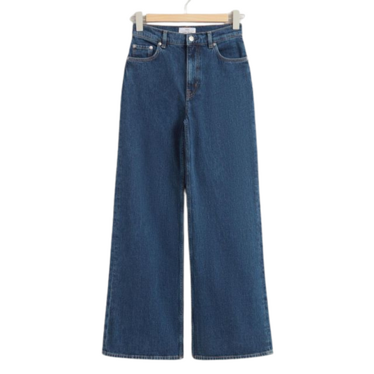 Dark Blue Wide Leg Jeans