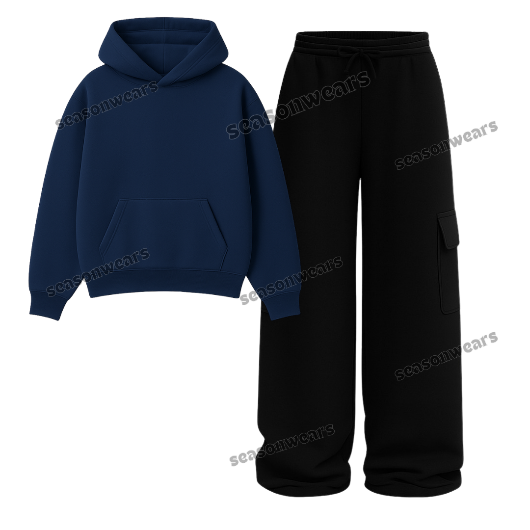 Straight Leg Cargo With Fleece Hoodie