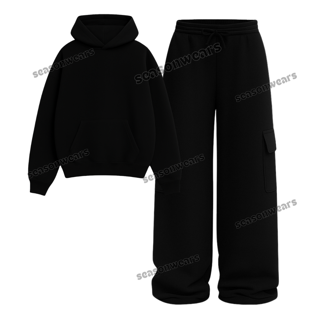 Straight Leg Cargo With Fleece Hoodie
