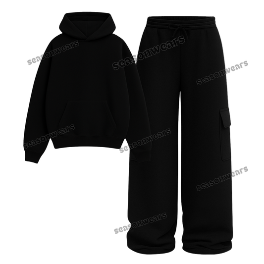 Straight Leg Cargo With Fleece Hoodie