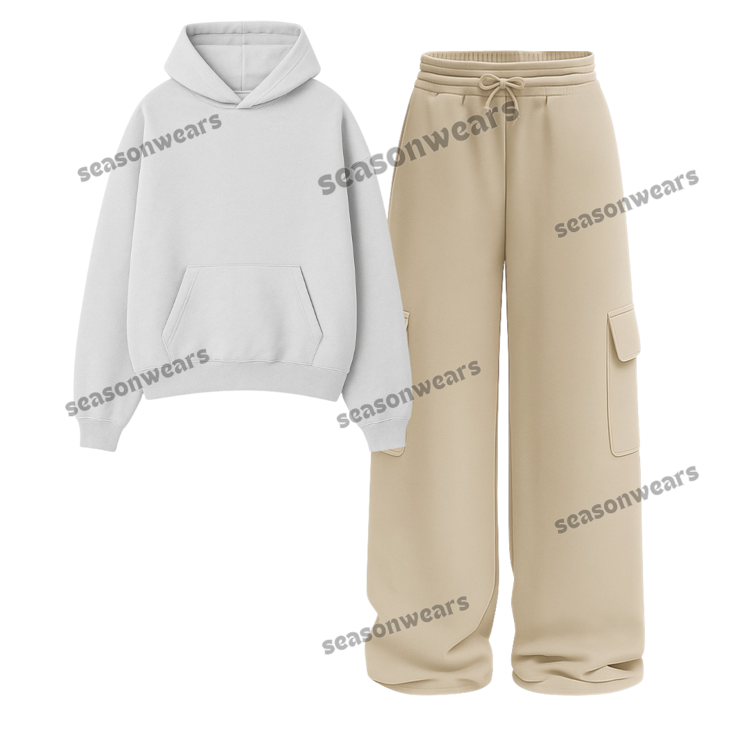 Straight Leg Cargo With Fleece Hoodie