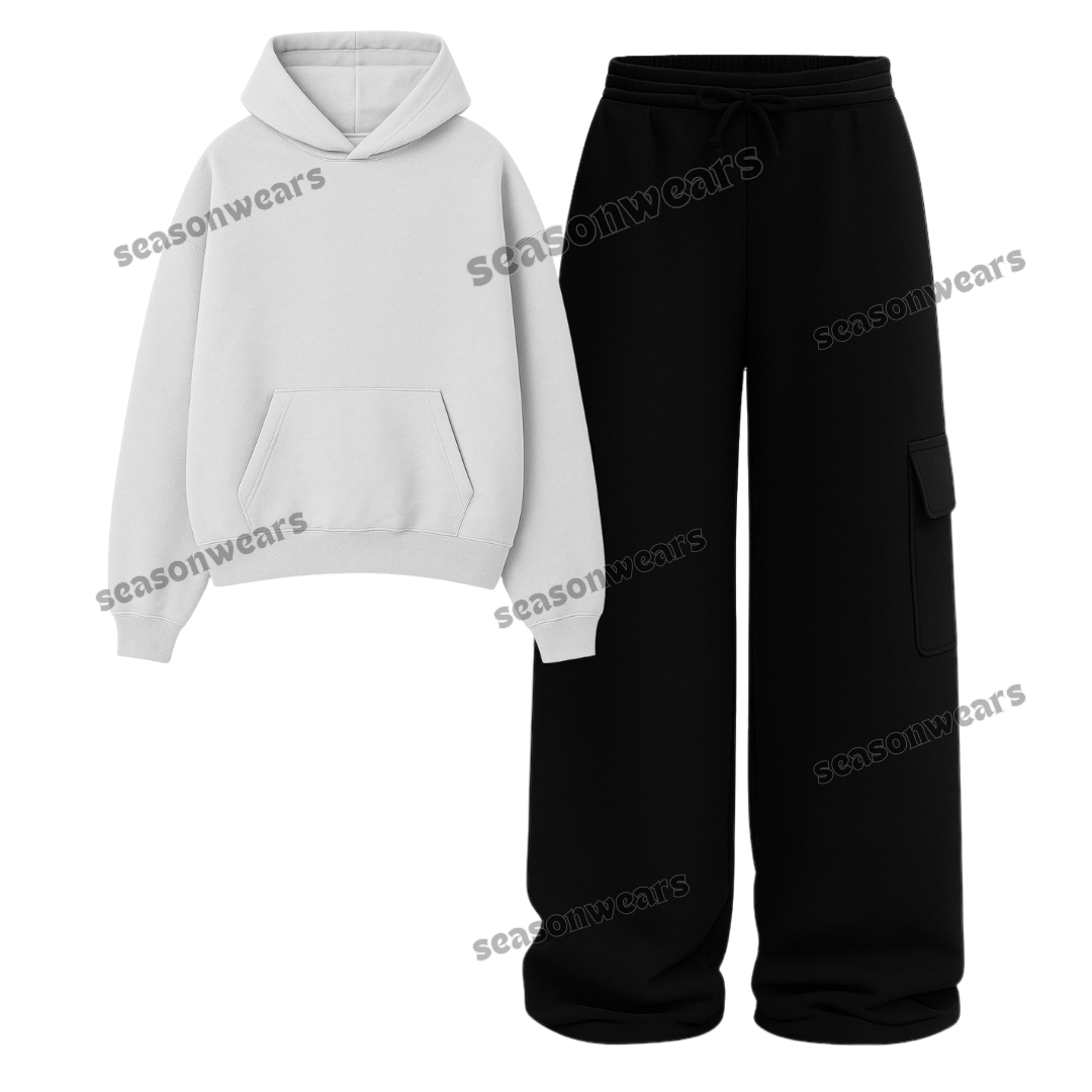 Straight Leg Cargo With Fleece Hoodie