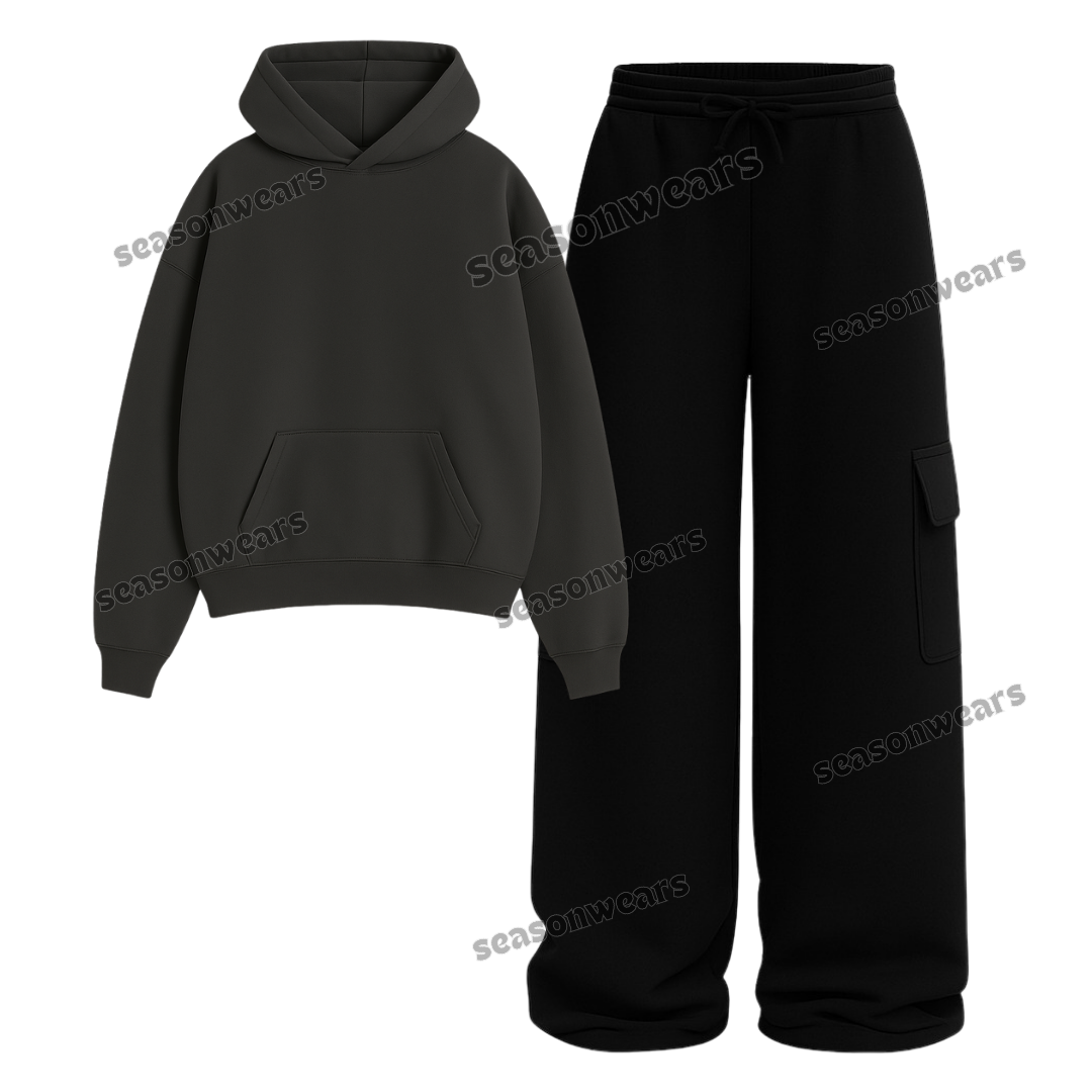 Straight Leg Cargo With Fleece Hoodie