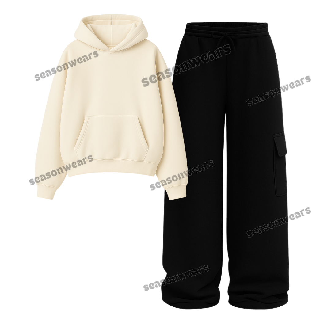 Straight Leg Cargo With Fleece Hoodie